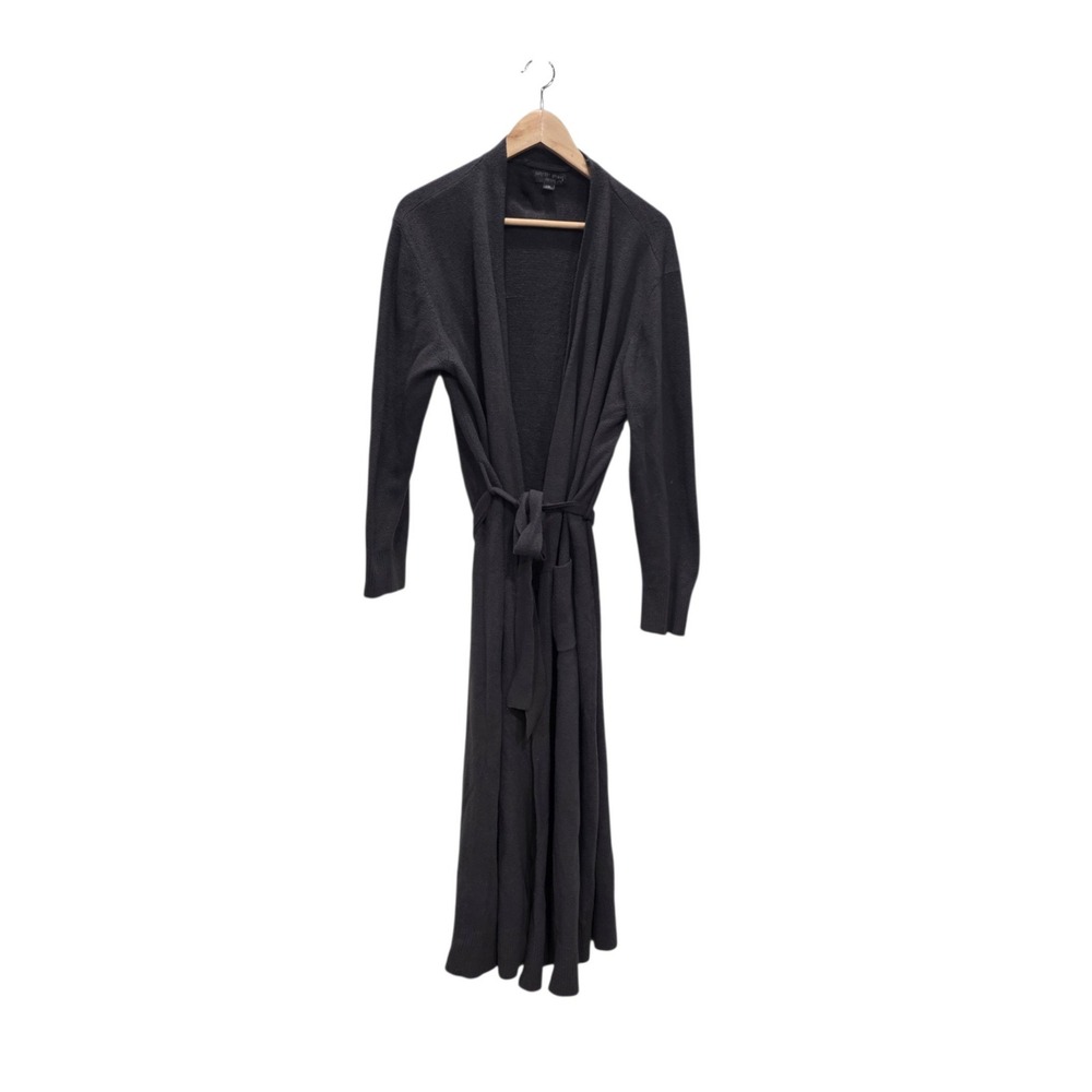 Barefoot Dreams CozyChic Lite Cardigan Robe Womens L/XL Gray  Belted Long